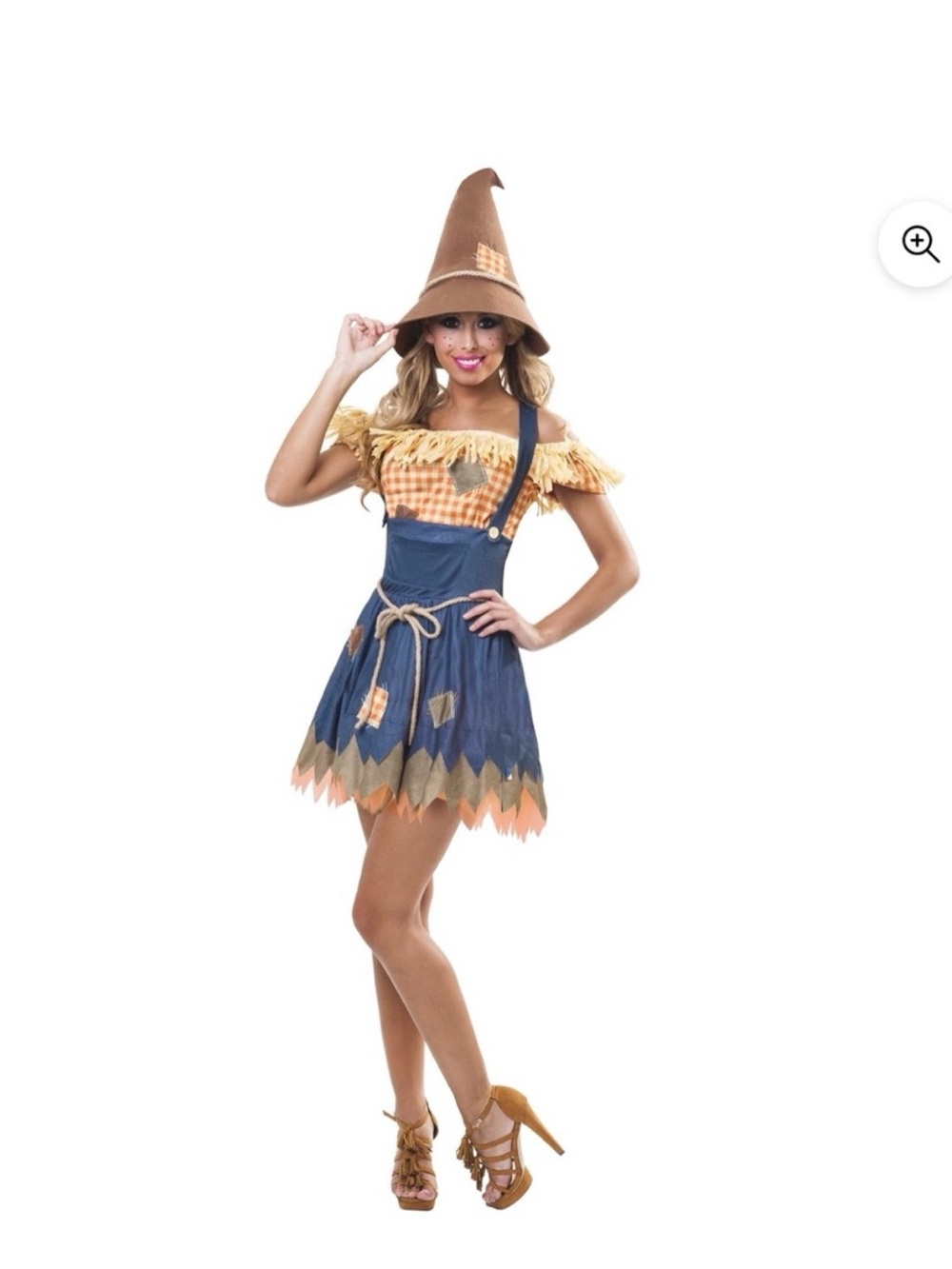 NWT Cornfield Cutie Scarecrow Halloween Costume - Size Medium 8/10 (Adult)